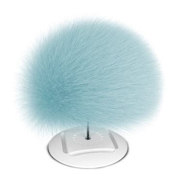 Nuckees Phone Grip and Stand for Smartphones Tablets Blue pompom