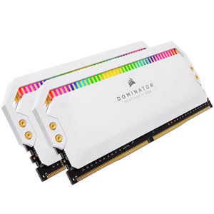 CORSAIR DOMINATOR PLATINUM RGB 16GB (2x8GB) DDR4 3200 (PC4-25600) C16 1.35V Desktop Memory - White