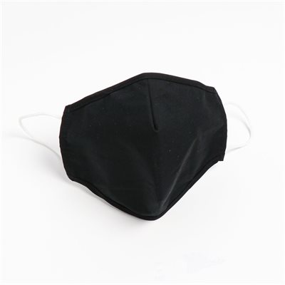 Washable & Reusable 100% Cotton Masks Black Pack of 5