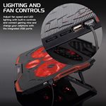 ACCESSORY POWER - ENHANCE - Cryogen Gaming Laptop Cooling Stand - Black/Red light -