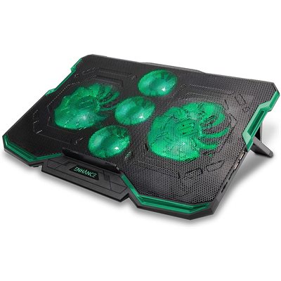 ACCESSORY POWER ENHANCE ENHANCE CRYOGEN Gaming Laptop Cooling Stand  BLK w/GREEN LED