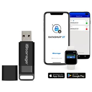 ISTORAGE 32GB datAshur BT USB3 256-bit Biometric w/App