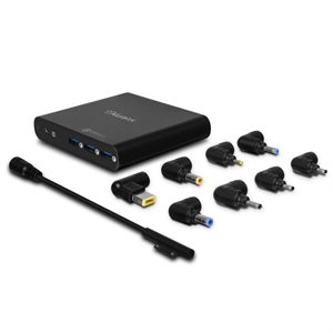 ALURATEK 87W Universal Laptop AC Adapter Type-C and QC 3.0 USB Ports 9 Tips