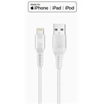 LAX 4FT Apple MFi Certified Durable Braided Nylon Lightning Cables - Silver