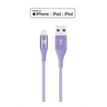 LAX 4FT Apple MFi Certified Durable Braided Nylon Lightning Cables - Slim Lavender