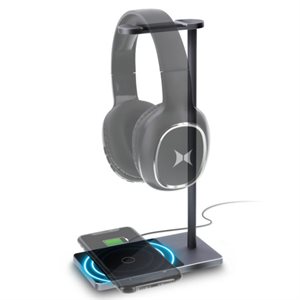 Xtreme - 10W Headphone Stand with Wireless Charger