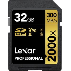 Lexar Professional SDXC 2000X 32GB Card Only UHSII BL Class 10 U3 V90