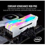 CORSAIR VENGEANCE RGB PRO32GB (2x16GB) DDR4 3200 (PC4-25600) C16 Desktop memory–White