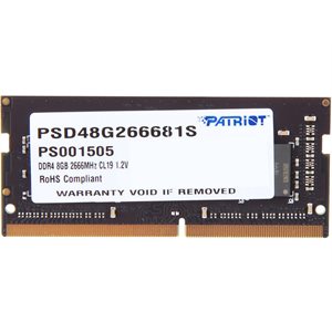 Patriot SL 8GB DDR4 2666MHz (PC4-21300) SODIMM CL19 1.2V Single Rank