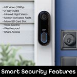 Geeni Doorpeek Smart Wired Doorbell, 1080p HD Camera Doorbell (No contract)