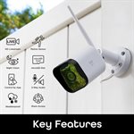 Geeni Hawk 3 1080p HD Outdoor Smart Wi-Fi Security Camera, White