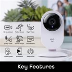 Geeni Glimpse 1080p HD Smart Security Camera, Indoor, White