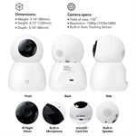 Geeni Scope 1080p HD Smart Auto-Tracking Security Camera, Indoor, White