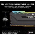 CORSAIR VENGEANCE RGB PRO 16GB (2x8GB) DDR4 3600 (PC4-28800) C18 1.35V Optimized for AMD Ryzen - BLK