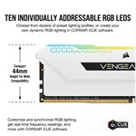 CORSAIR VENGEANCE RGB PRO 16GB (2x8GB) DDR4 3600 (PC4-28800) C18 1.35V Desktop Memory - White