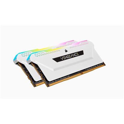 CORSAIR VENGEANCE RGB PRO SL 32GB (2x16GB) DDR4 3600 (PC4-28800) C18 1.35V Desktop Memory - White