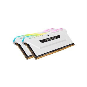 CORSAIR VENGEANCE RGB PRO SL 32GB (2x16GB) DDR4 3200 (PC4-25600) C16 1.35V Desktop Memory - White