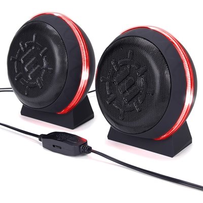 Alimentation des accessoires - Améliorer - Haut-parleurs de jeu LED USB - Rouge