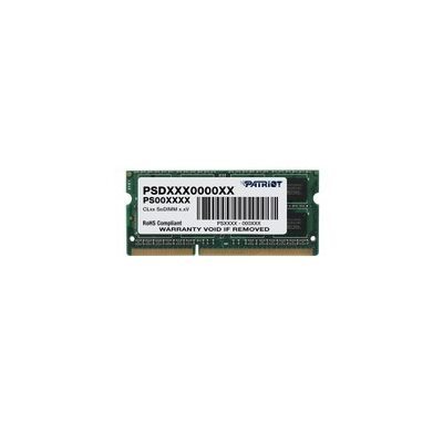 Patriot SL 4GB 1600MHz (PC3-12800) SODIMM CL11 1.5V Single Rank