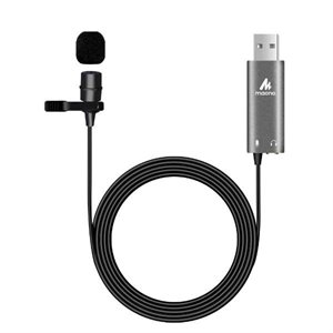 Maono USB Lavalier Microphone with Headphones Jack