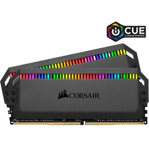 CORSAIR DOMINATOR PLATINUM RGB 64GB (2x32GB) DDR4 3200 (PC4-28800)C16 1.35V AMD Optimized Memory-BLK