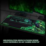 ACCESSORY POWER ENHANCE Pathogen XXL Fabric Mouse Pad Green