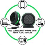 Accessory Power - Enhance - USB LED Gaming Speakers - Green