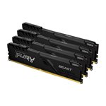 Kingston 128GB 2666MHz DDR4 CL16 DIMM (Kit of 4) FURY Beast Black  (HX426C16FB3K4/128)