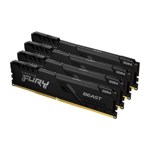 Kingston 128GB 2666MHz DDR4 CL16 DIMM (Kit of 4) FURY Beast Black  (HX426C16FB3K4/128)