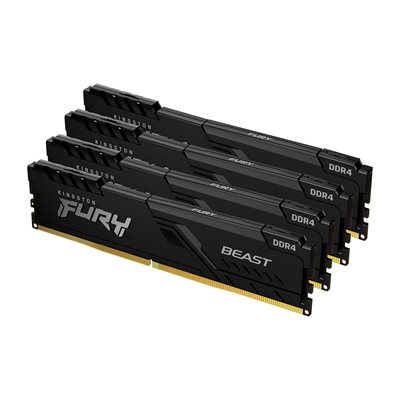 Kingston 32GB 3200MHz DDR4 CL16 DIMM (Kit of 4) FURY Beast Black (HX432C16FB3K4/32)