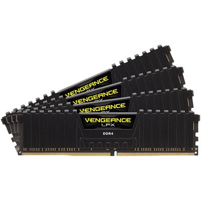 CORSAIR VENGEANCE LPX 64GB (4 x 16GB) DDR4 4000 (PC4-32000) C18 1.35V Desktop Memory - Black