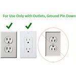 Sleek Socket Ultra-Thin Pet Proofing Outlet Cover with 3 Outlet Power Strip and Protective Cord 8FT