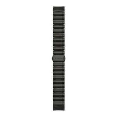 GARMIN QuickFit 22 Watch Straps Hybrid Titanium/Silicone Bracelet – Carbon Gray DLC