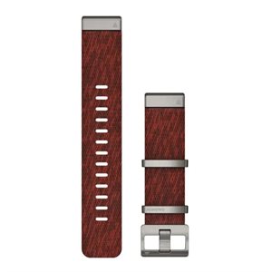 GARMIN QuickFit 22 Watch Straps Jacquard-weave Nylon Strap – Red