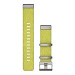 GARMIN QuickFit 22 Watch Straps Jacquard-weave Nylon Strap – Yellow/Green