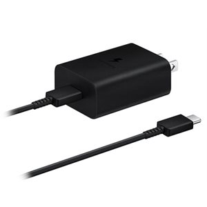 SAMSUNG 15W Power Adapter (w/ Cable C-to-C) Black