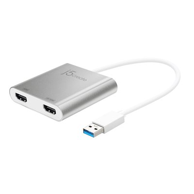 J5CREATE JUA365 USB 3.0 to Dual HDMI Multi-Monitor Adapter