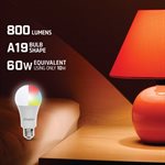 Energizer - Smart Wifi LED Light Bulb A19 60W - Pack of 4