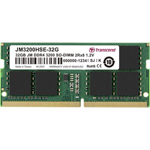 Transcend 32GB JM DDR4 3200 SO-DIMM 2Rx8 2Gx8 CL22 1.2V