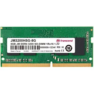 Transcend 8GB JM DDR4 3200 SO-DIMM 1Rx16 1Gx16 CL22 1.2V