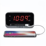 Timex - Double réveil avec double chargement USB et veilleuse - T1300