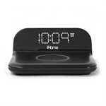 iHome IOP18 Sleek Alarm Clock with Qi Wireless Charging and USB Charging