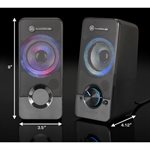 ACCESSORY POWER Gogroove SonaVERSE UB3 - USB Powered Illuminated Speakers - Black