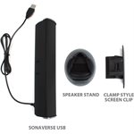 ACCESSORY POWER GOgroove SonaVERSE USB Clip On Soundbar Laptop Speaker with USB Plug-n-Play - BLACK