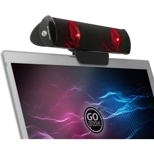 ACCESSORY POWER GOgroove SonaVERSE Clip-on USB stereo speaker with LED illumination - Red