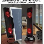 ACCESSORY POWER GOgroove SonaVERSE Clip-on USB stereo speaker with LED illumination - Red