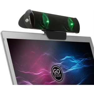 ACCESSORY POWER GOgroove SonaVERSE Clip-on USB stereo speaker with LED illumination - Green