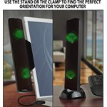 ACCESSORY POWER GOgroove SonaVERSE Clip-on USB stereo speaker with LED illumination - Green