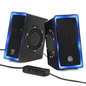 ACCESSORY POWER GOgroove SonaVERSE O2i Stereo Computer Speakers with LED Accent Lights BLK