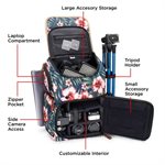 ACCESSORY POWER GOgroove Professional DSLR Camera Backpack f/Photography & Laptop Travel Use Tropica